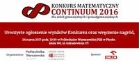 Finał Konkursu Continuum 2016/17