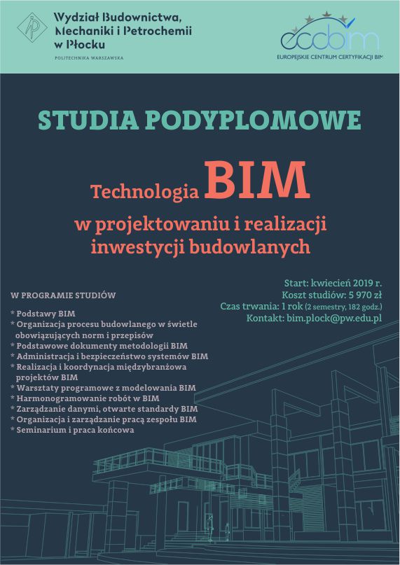 podyplomowe BIM plakat