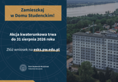 Zamieszkaj w Domu Studenckim "Wcześniak"